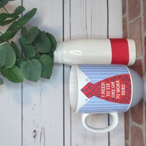 Vintage "I need to tie one on to‎ work here" White Collar Job Funny Business Mug